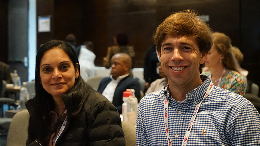 People smiling during a meeting