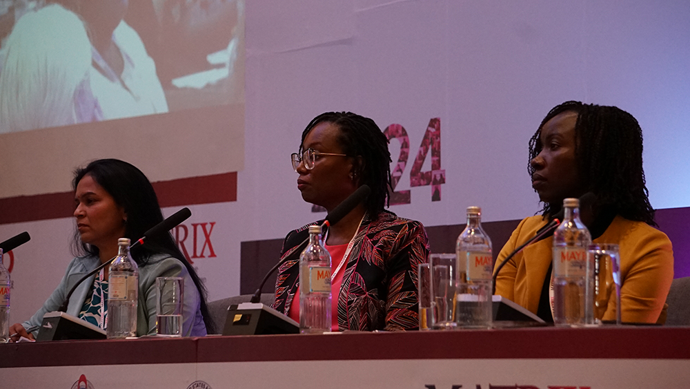 Panelists during a meeting discussion