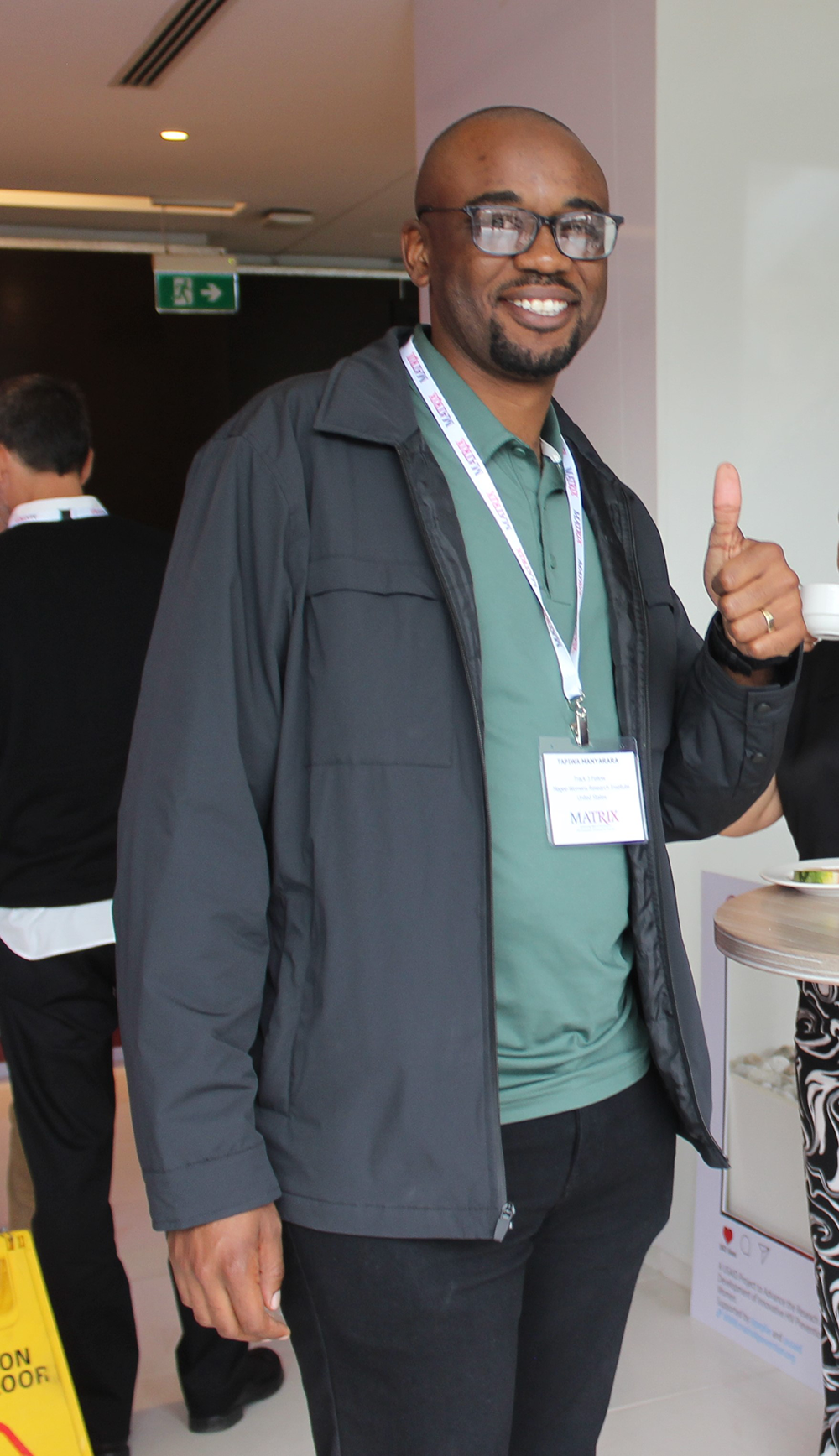 Person enjoying a break during the meeting