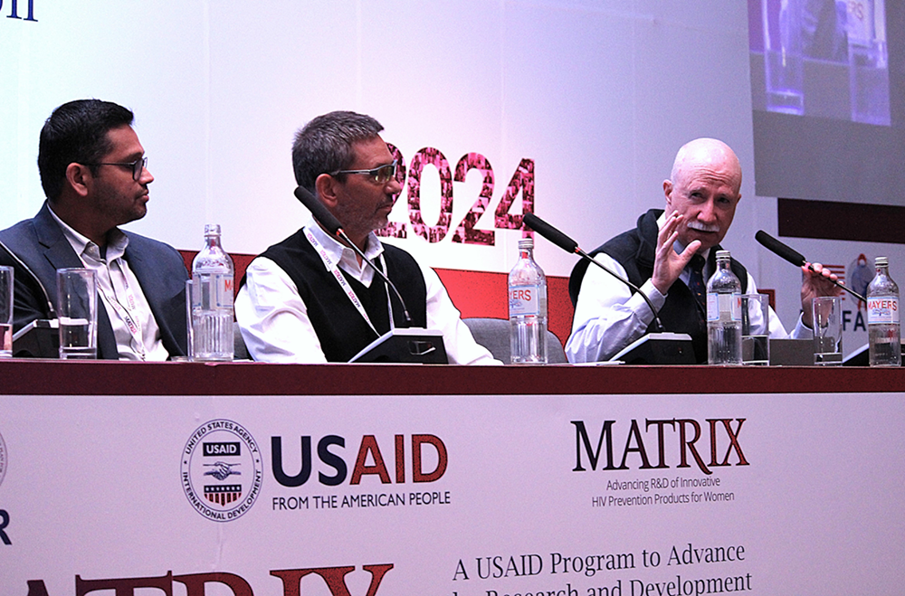 Panelists hosting a discussion