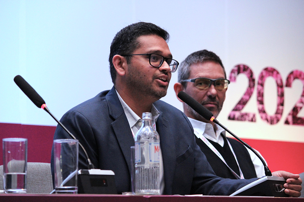 Panelists hosting a discussion