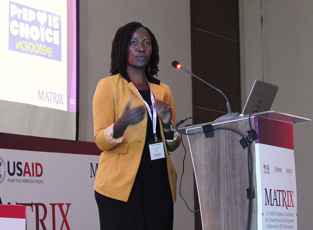 Person speaking at a podium